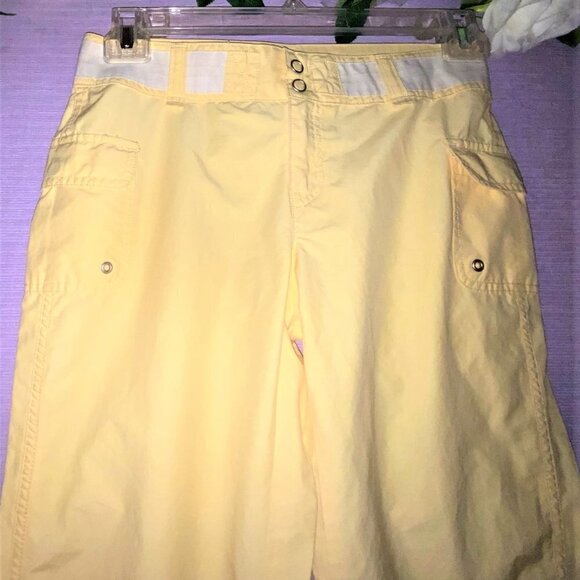 New Without Tags Bass Yellow Size 2 Skinny Ankle Cropped Capris - Picture 5 of 7